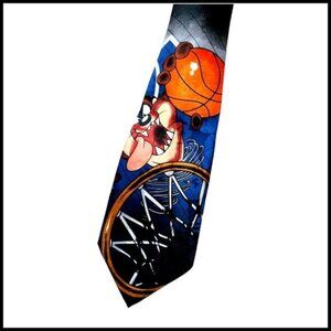 Looney Tunes Mania Tasmanian Devil Taz Basketball Ball‎ Neck Tie